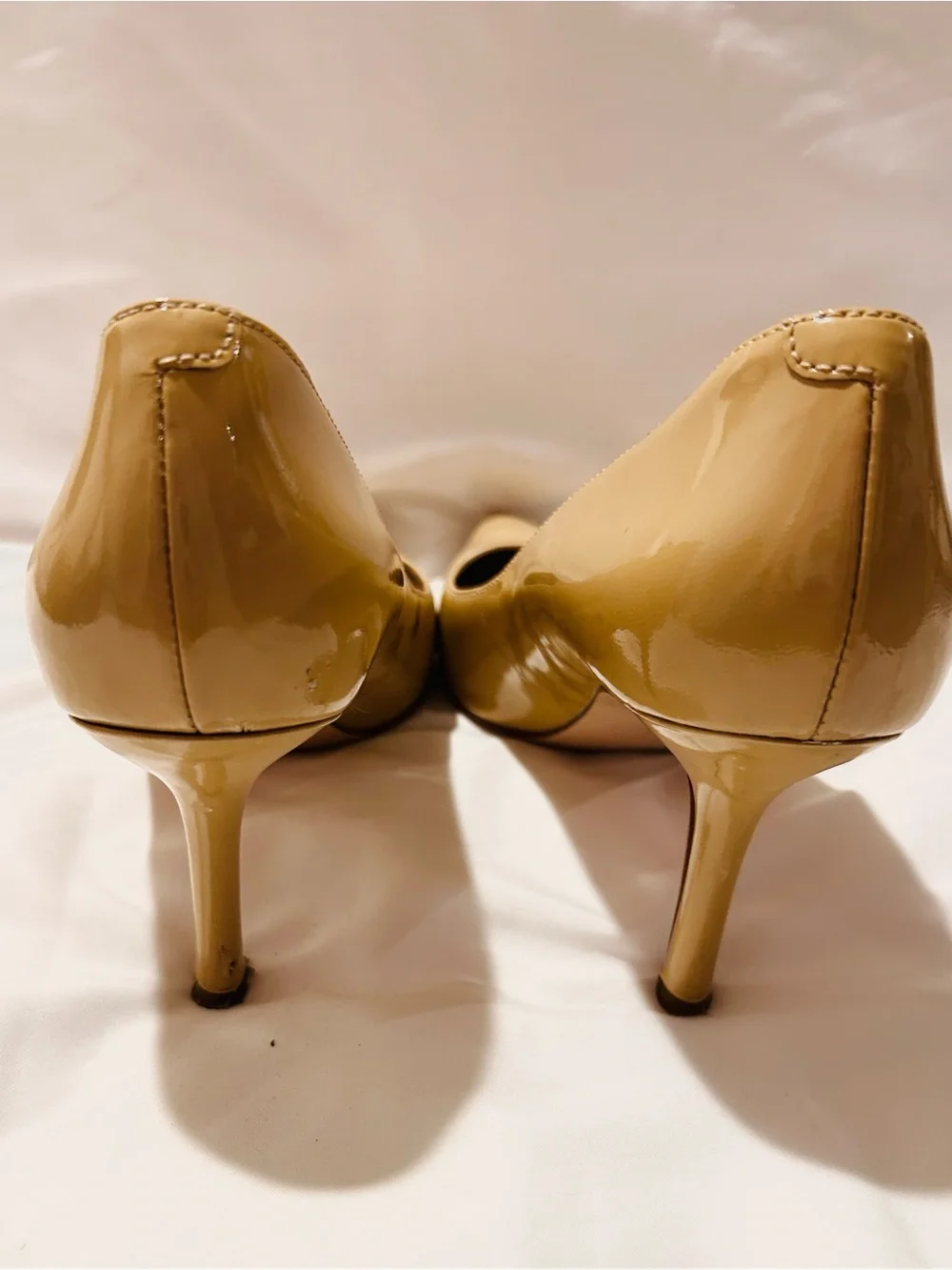 Joan & David Patent Leather Yellow Pointed-Toe Pumps